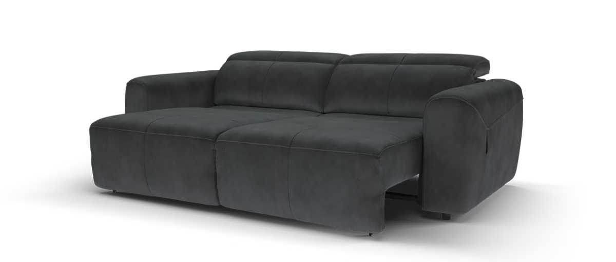 Sofology Riviera Fabric 3 Seater Motion Chaise in Lifestyle Flecked Anthracite