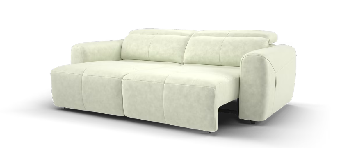 Sofology Riviera Fabric 3 Seater Motion Chaise in Lifestyle Flecked Ivory