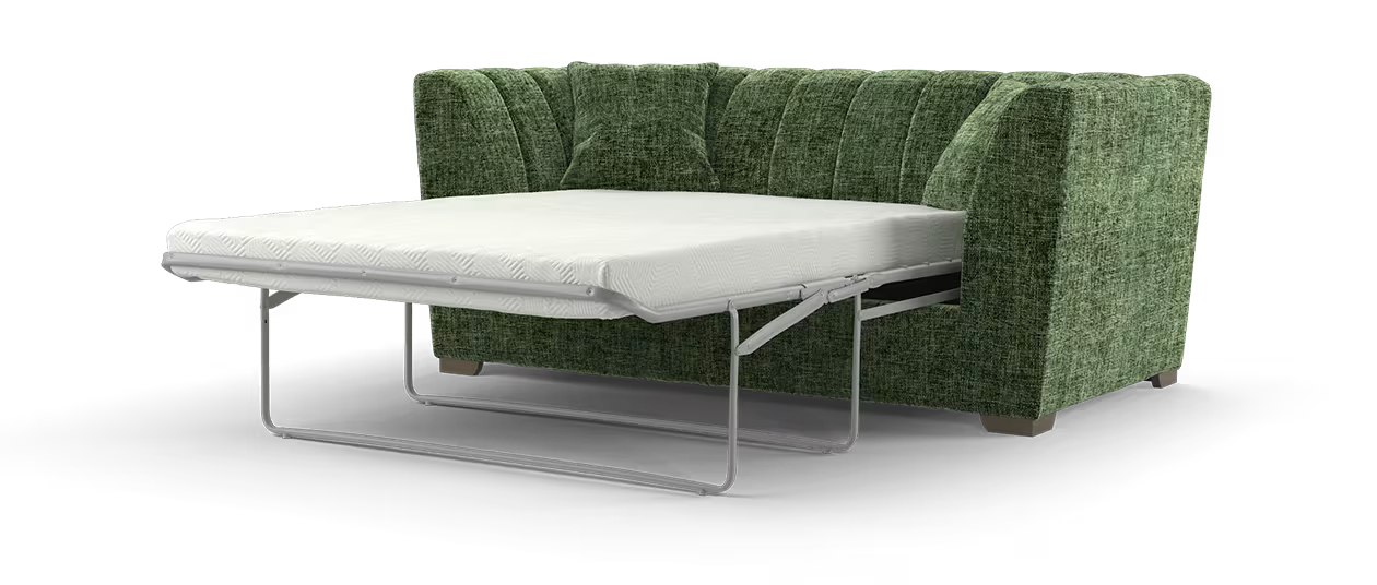 Sofology Downtown Fabric 2 Seater Sofa Bed in Forest Green All Over