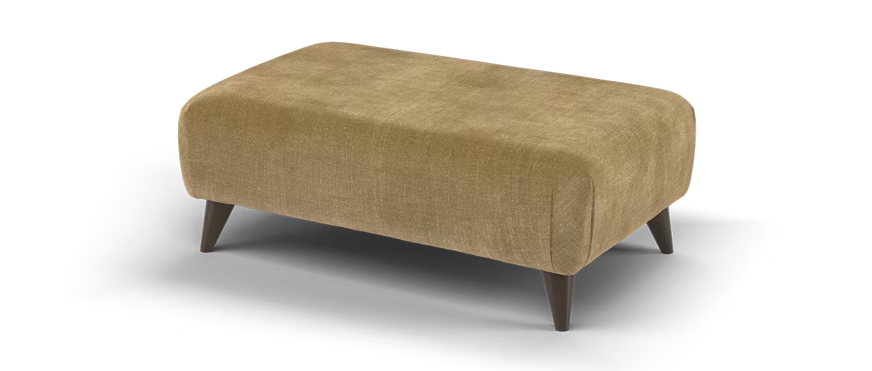 Sofology Beaumont Deasigner Footstool in Soft Chenille Almond All Over