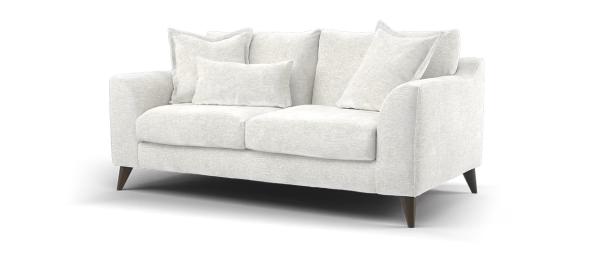 Sofology Mayfair Fabric 2 Seater Foam Seats in Linen Look Chenille Mist