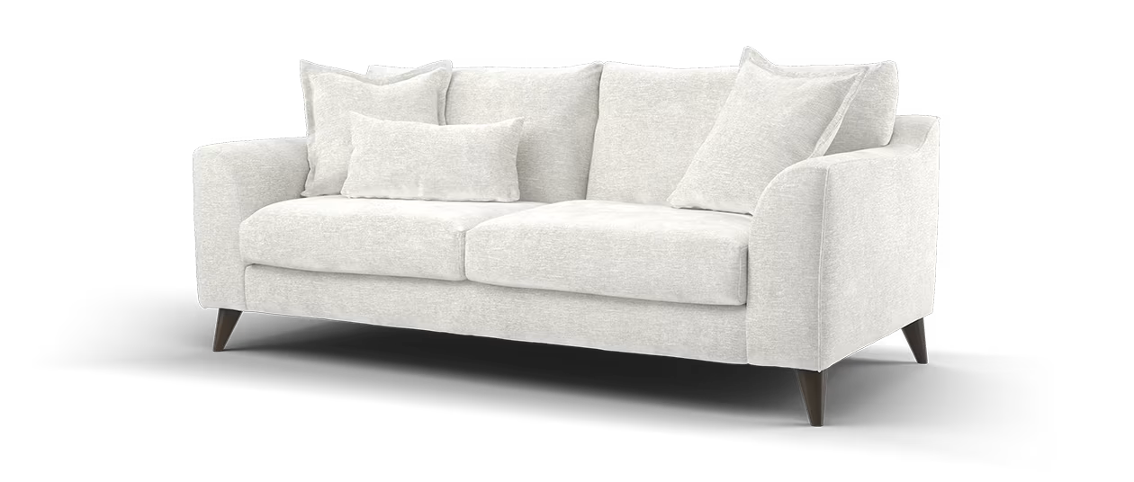 Sofology Mayfair Fabric 3 Seater Foam Seats in Linen Look Chenille Mist