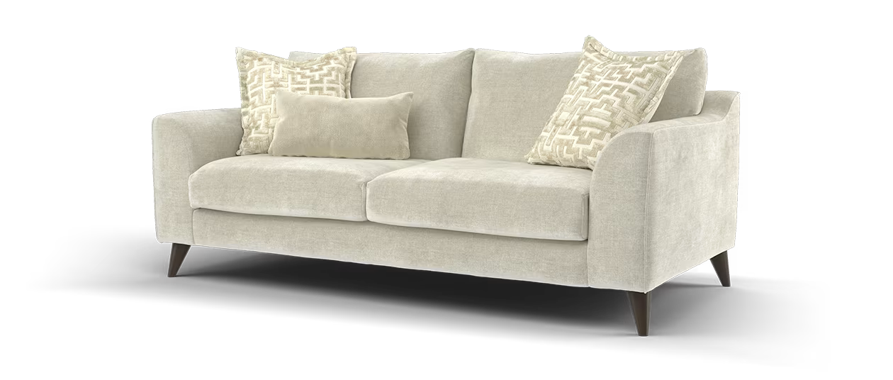 Sofology Mayfair 3 Seater in Soft Chenille Linen/Pearl Mix