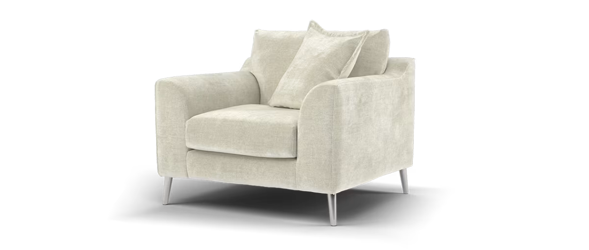 Sofology Mayfair Chair in Soft Chenille Linen All Over