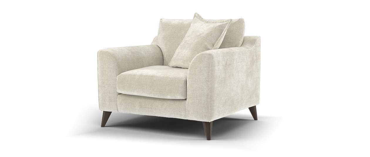 Sofology Mayfair Fabric Chair In Luxury Chenille Linen All Over