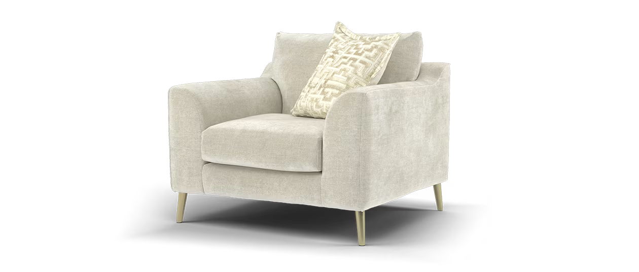 Sofology Mayfair Chair in Soft Chenille Linen/Pearl Mix