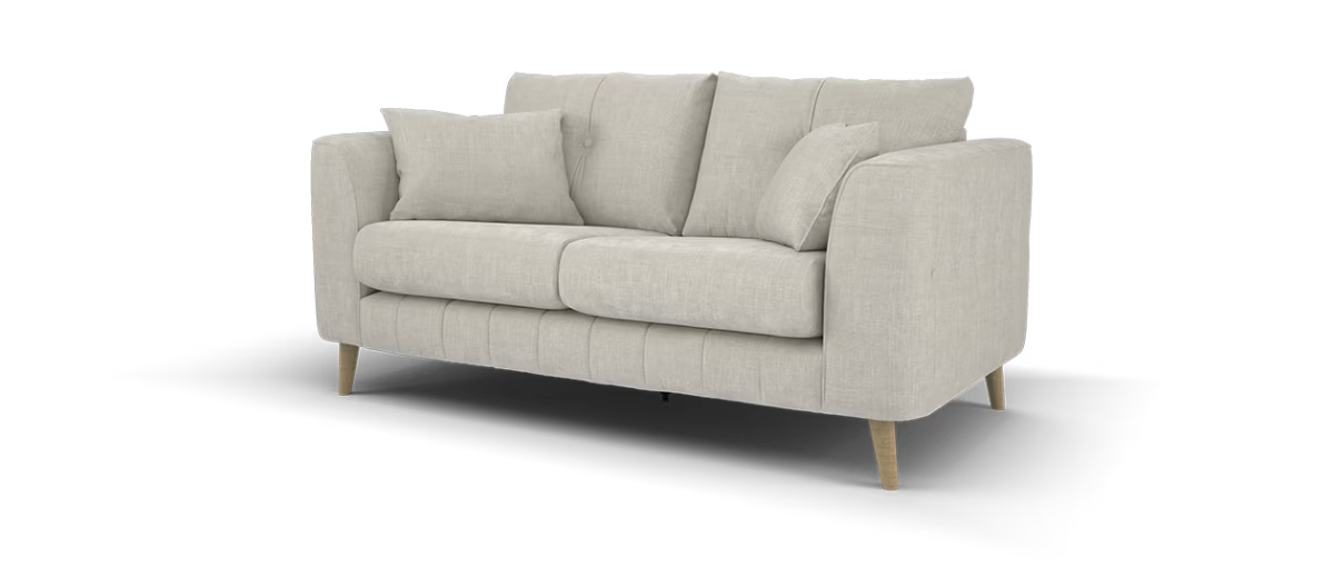 Sofology Remy Fabric 2 Seater in Soft Chenille Natural
