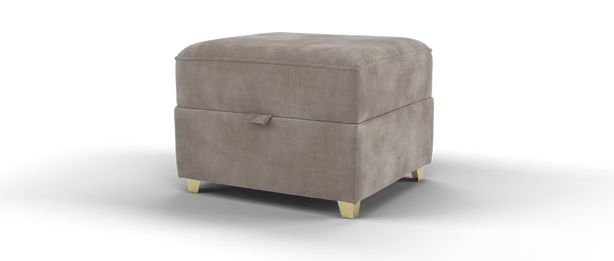 Sofology Remy Fabric Storage Footstool in Wicker All Over