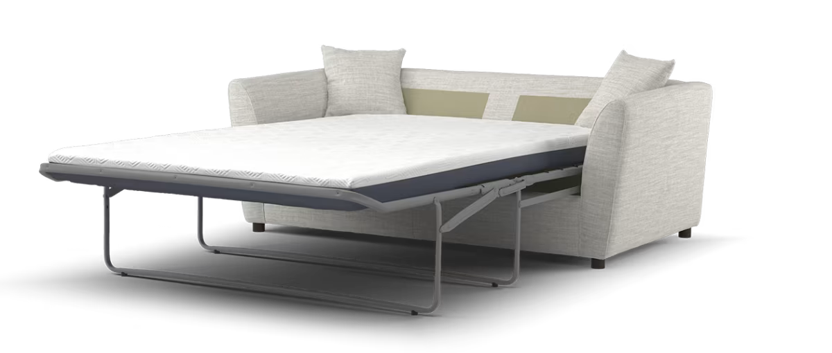 Sofology Keswick Fabric 3 Seater Sofabed Hybrid Pocket Mattress in Capital Ecru