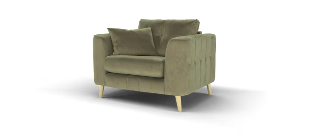 Sofology Remy Chair in Matt Velvet Moss All Over