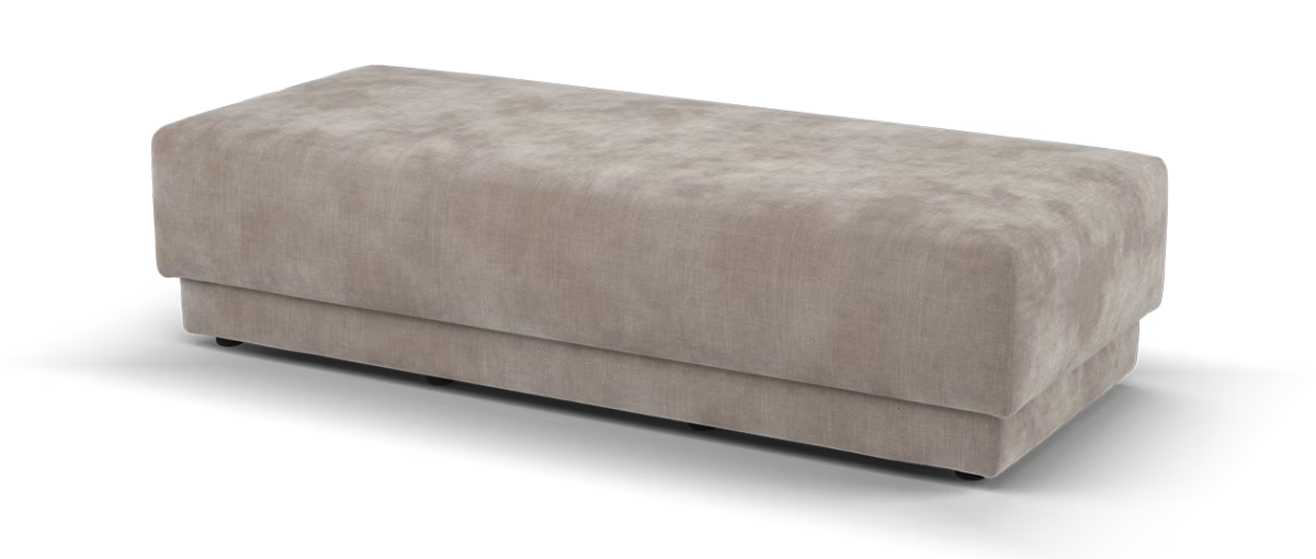 Sofology Cove Fabric Bench Footstool in Soft Chenille Wicker