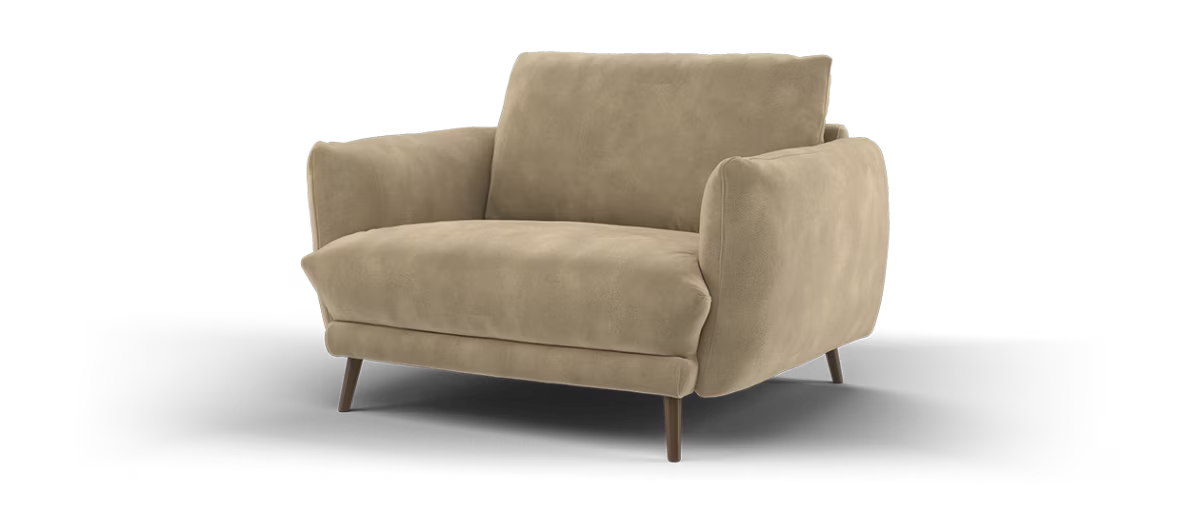 Sofology Adler Fabric Loveseat in Lifestyle Mottled Latte