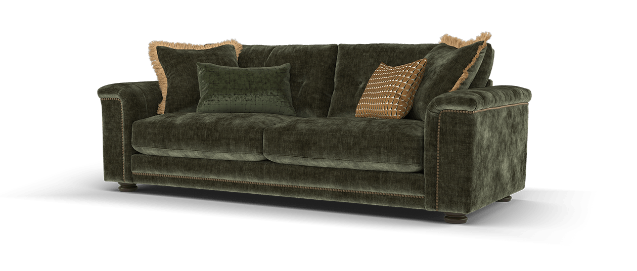 Sofology Regency 3 Seater Regency Luxe Chenille Olive Mix