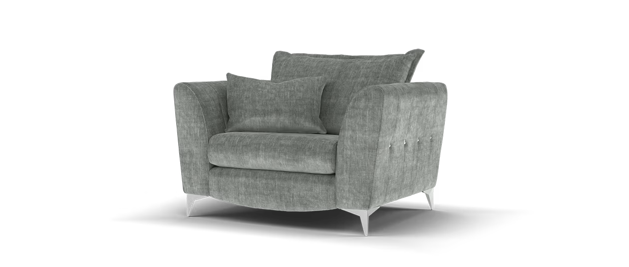 Sofology Luella Fabric Chair in Grey All Over