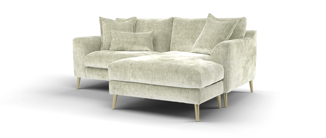 Sofology Mayfair 3 Chaise In Soft Chenille Linen All Over