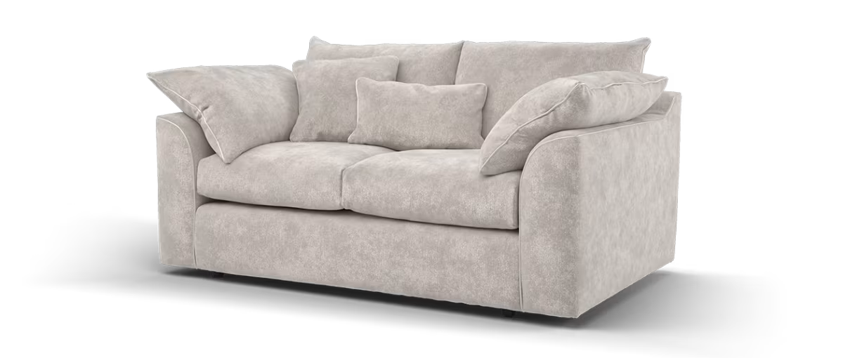 Sofology Georgio Fabric 2 Seater Extra Flex Seats in Lifestyle Plush Chenille Wicker Mix