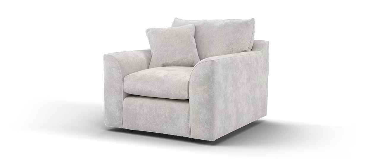 Sofology Georgio Chair in Lifestyle Plush Chenille Stone All Over