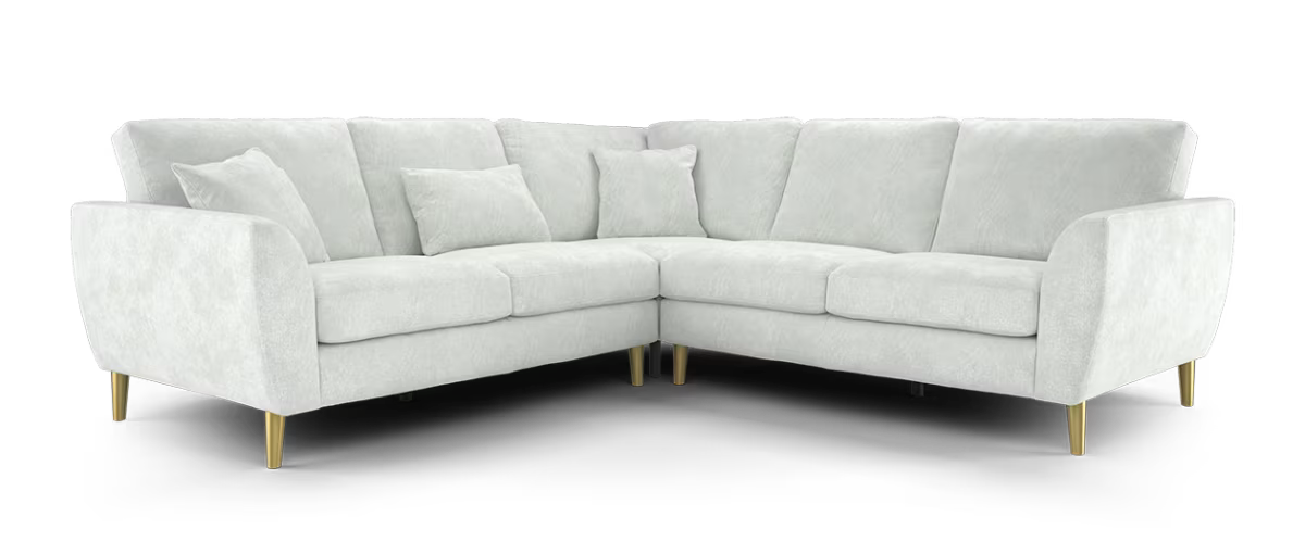 Sofology Hackney Fabric 2 Corner 2 Sprung Seats in Lifestyle Plush Chenille Mist