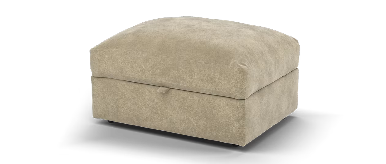 Sofology Moderna Storage Footstool in Lifestyle Plush Chenille Barley All Over
