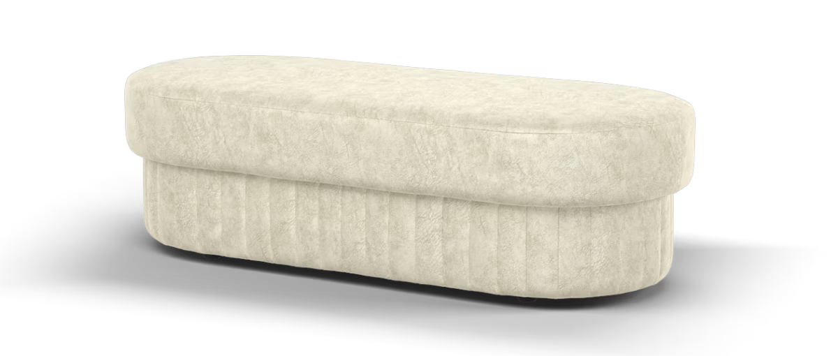Sofology Savoy Fabric Designer Footstool in Lifestyle Dapple Marble