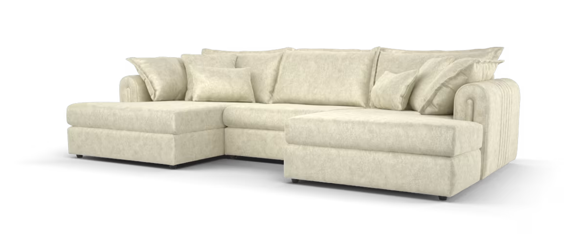 Sofology Savoy Grande Double Chaise in Lifestyle Dabble Fabric Marble All Over