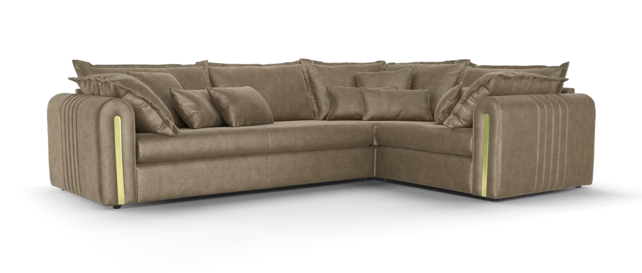 Sofology Savoy 3 Corner 1 in Lifestyle Dapple Fabric Mocha All Over
