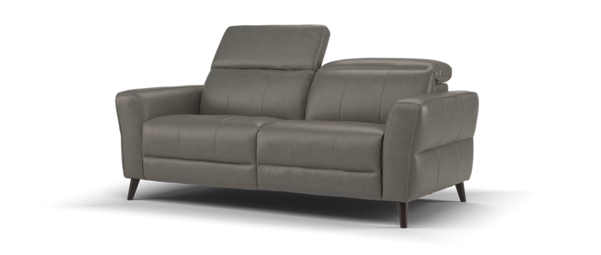 Sofology Jax Leather 2.5 Seater in Trusty Embossed Grey