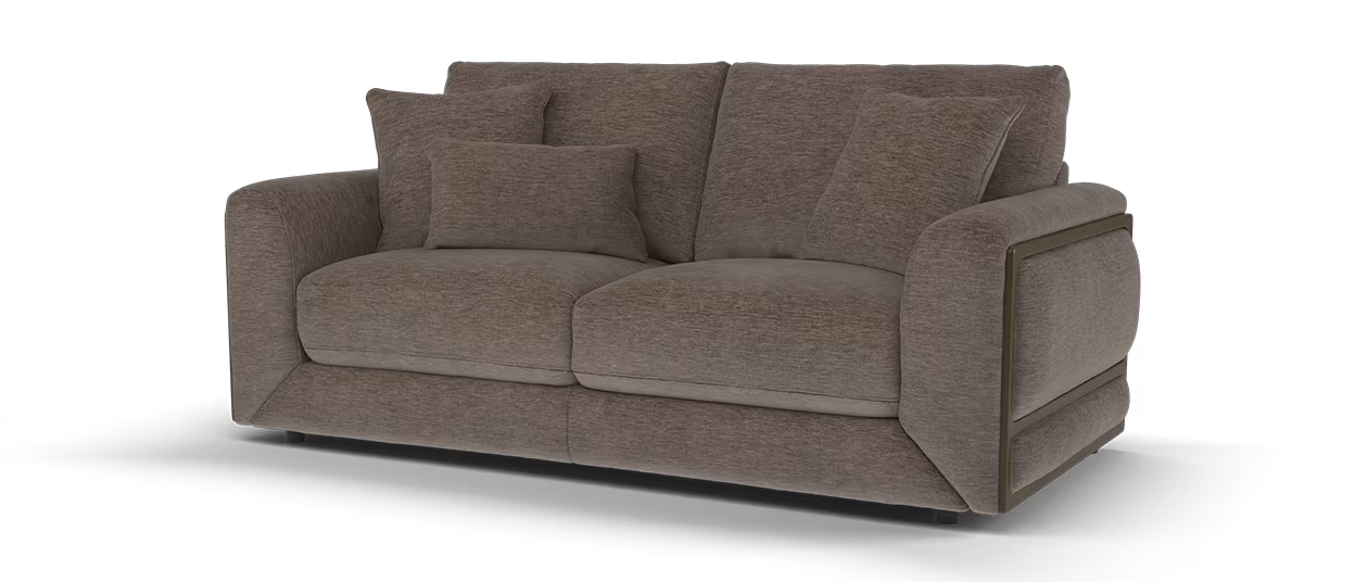Sofology Rowen 2.5 Seater in  Luxury Deep-Pile Chenille Mole All Over