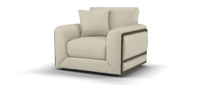 Sofology Rowen Leather Chair in Trusty Embossed Stone