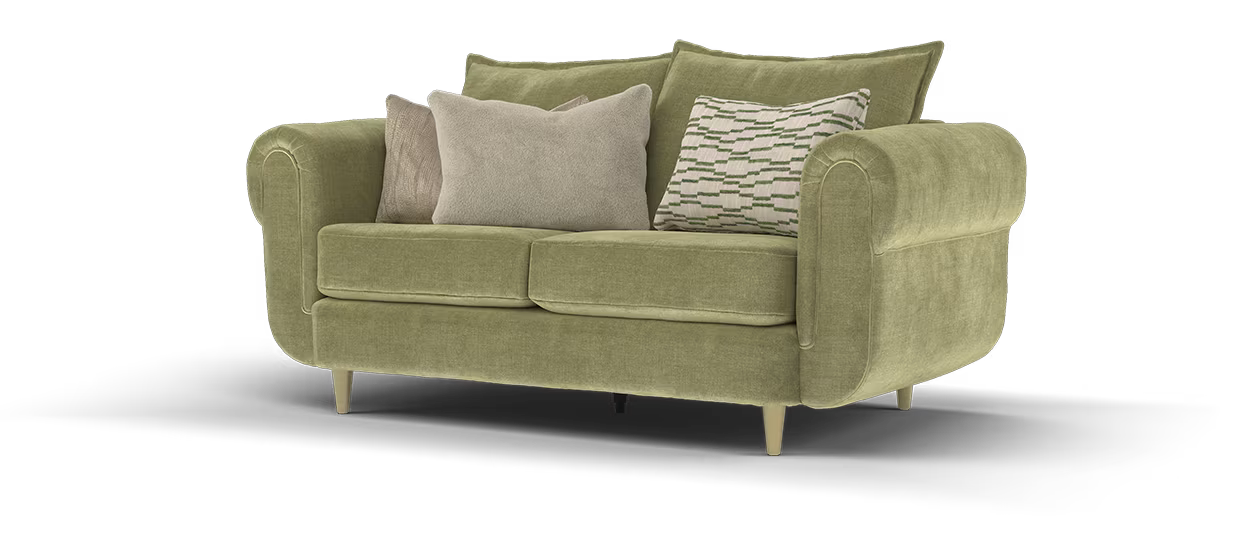 Sofology Chamonix 2 Seater in Soft Chenille Olive Mix