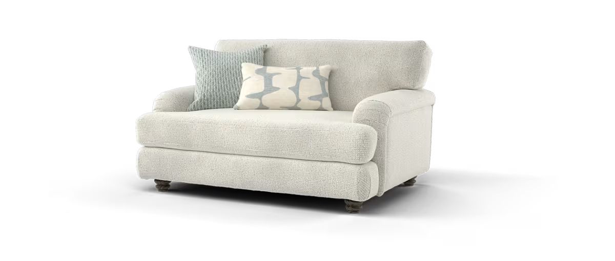 Sofology Hampton Fabric Loveseat in Chunky Knit Chenille Opal Mix