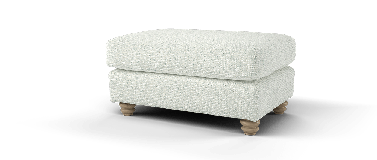 Sofology Hampton Footstool In Chunky Knit Chenille Opal All Over