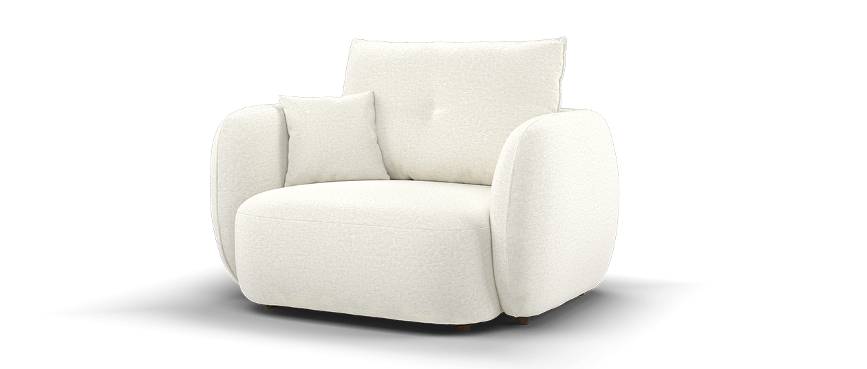 Sofology Sydney Chair in Lustre Chenille Ivory