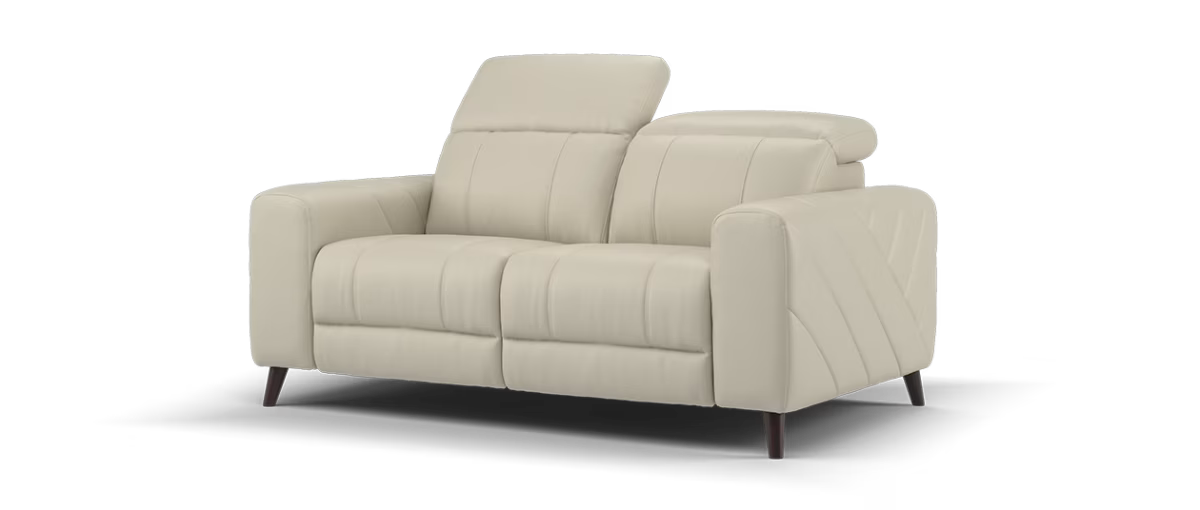 Sofology Allure Leather 2 Seater in Trusty Embossed Leather Stone