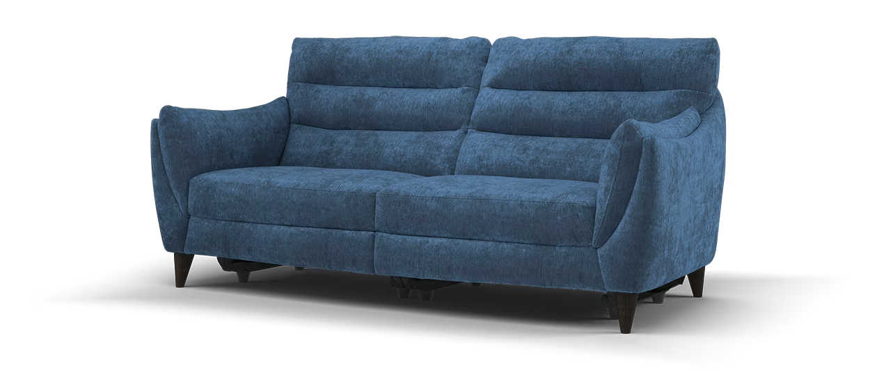 Sofology Sasso Fabric 2.5 Seater Power Recliner in Cosy Sherpa Denim