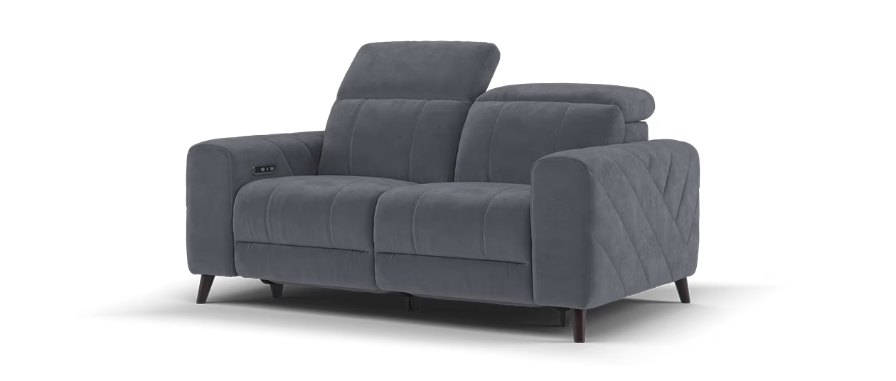 Allure 2 seater lifestyle  nubuck feel fabric  charcoal