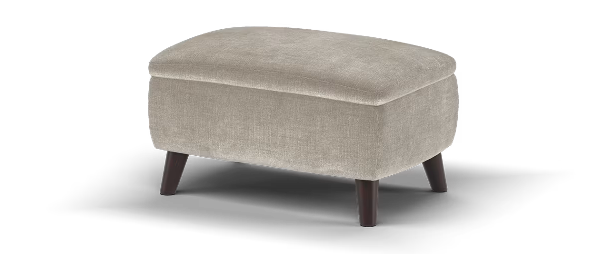 Sofology Allure Fabric Designer Storage Footstool in Relaxed Chenille Nutmeg