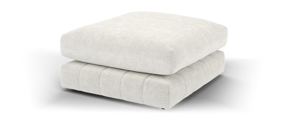 Sofology Westwood Fabric Footstool in Teddy Chenille Mist