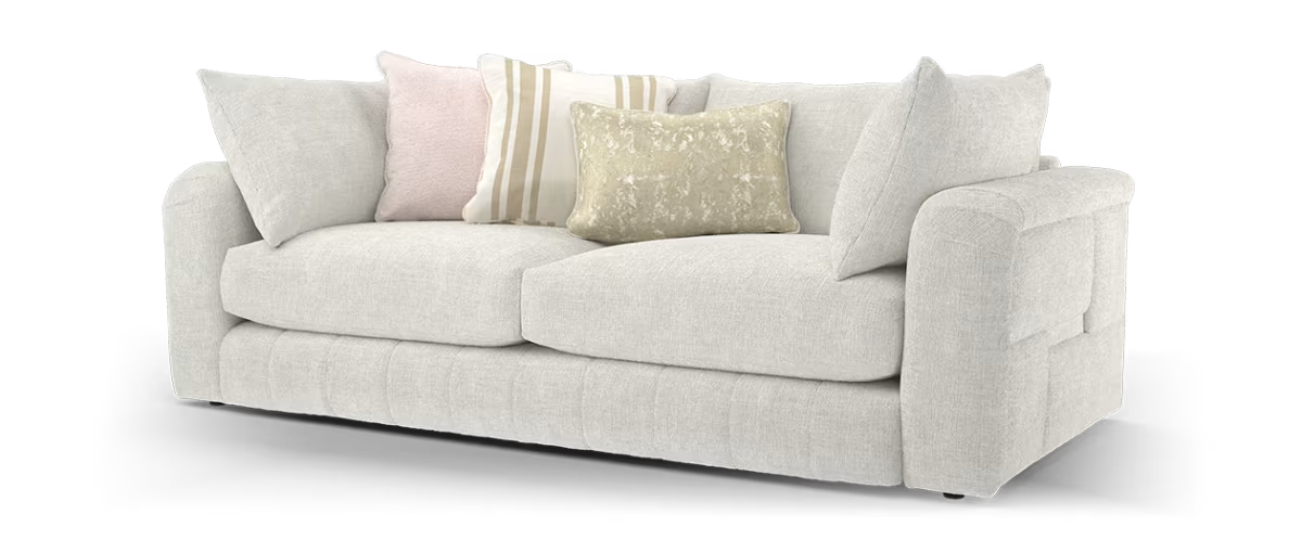 Sofology Westwood Fabric 3 Seater No Trim in Teddy Chenille Mist Mix
