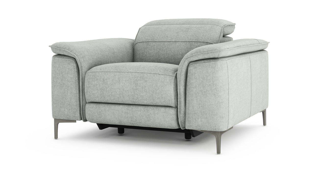DFS The Sonder Leather Recliner Chair in Light Stone