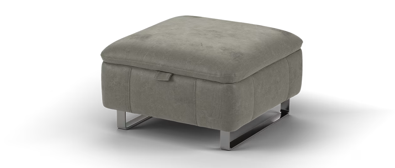 Sofology The Ravello Fabric Designer Storage  Footstool in Mocha