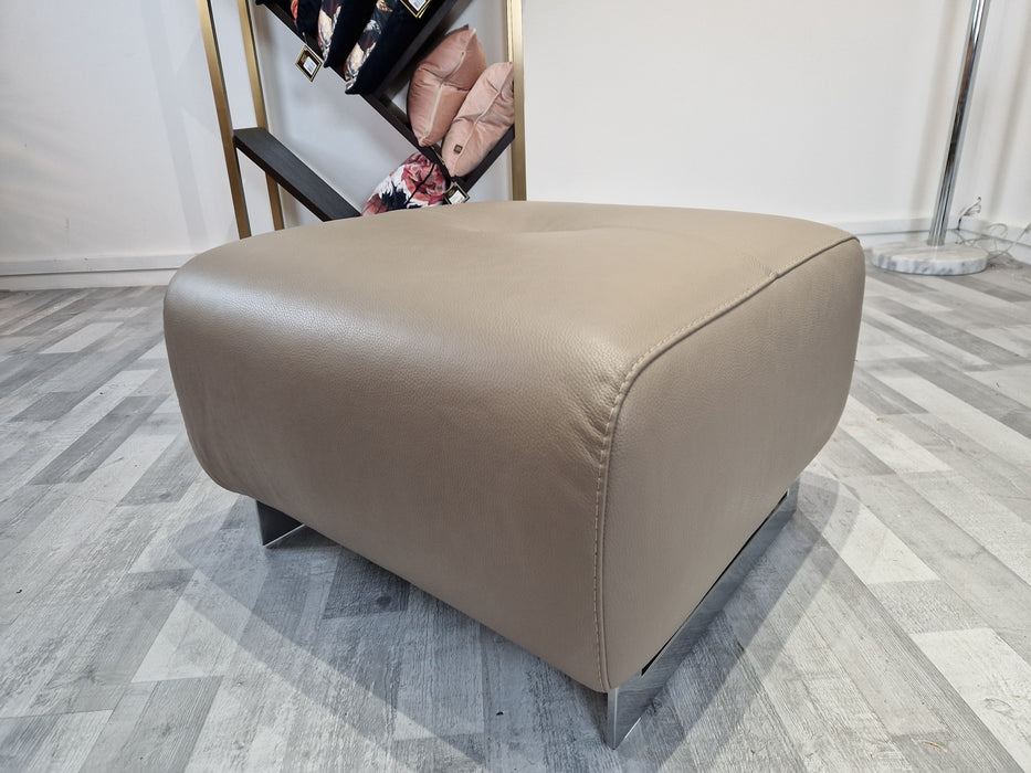 Arezzo Footstool - Leather - Arezzo Amalfi Cappuccino (J27)