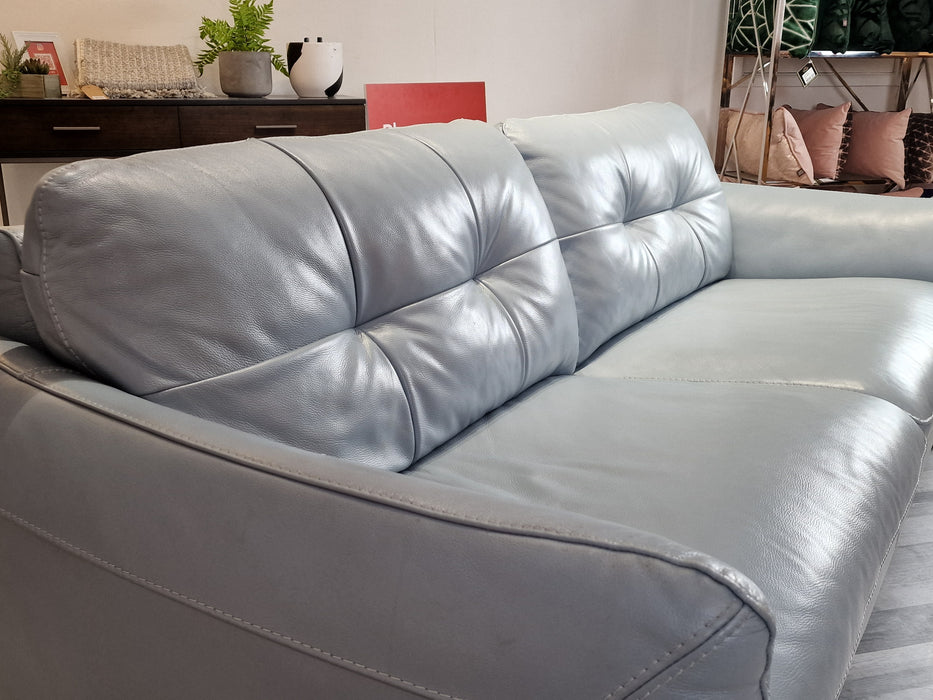 Mimi 3 Seat - Leather Sofa - Le Mans Pearl Blue