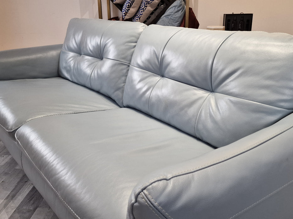 Mimi 3 Seat - Leather Sofa - Le Mans Pearl Blue